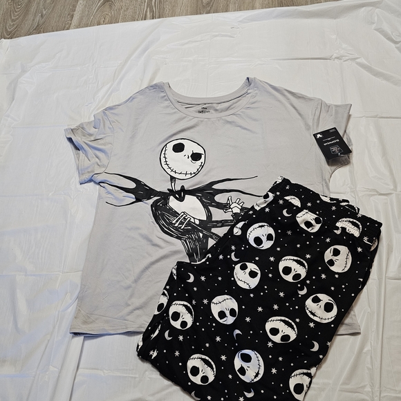 ZENZEN Nightmare Before Christmas 2PC Pajama Set Jack Skellington NWT - Picture 2 of 6
